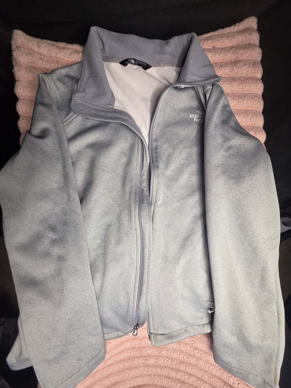 The North Face Women's WindWall Full Zip Fleece Jacket Gray Size Large